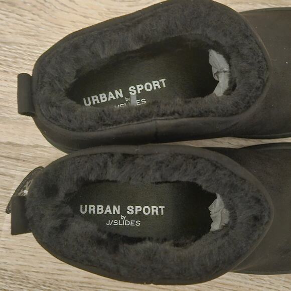 J Slides Faux Fur Lined Suede Luxe Bootie Platform Ankle Boots Nicely WP Size 8M - Picture 5 of 10